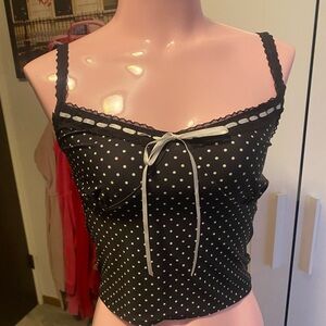 Black and White Polka Dot Camisole